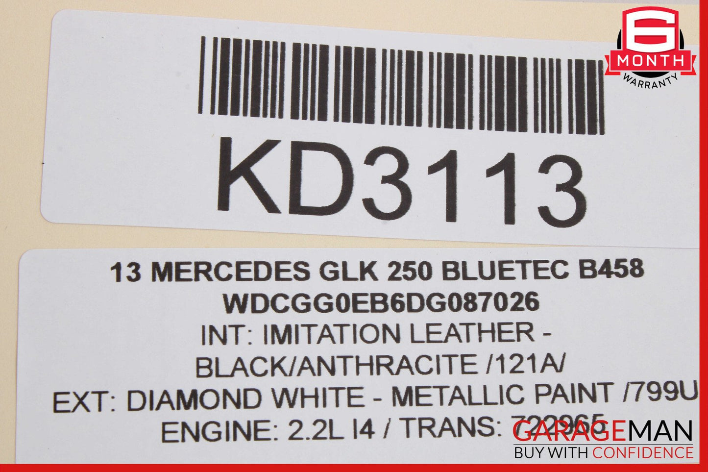 10-18 Mercedes X204 GLK250 Rear Right Side Spindle Knuckle Hub OEM