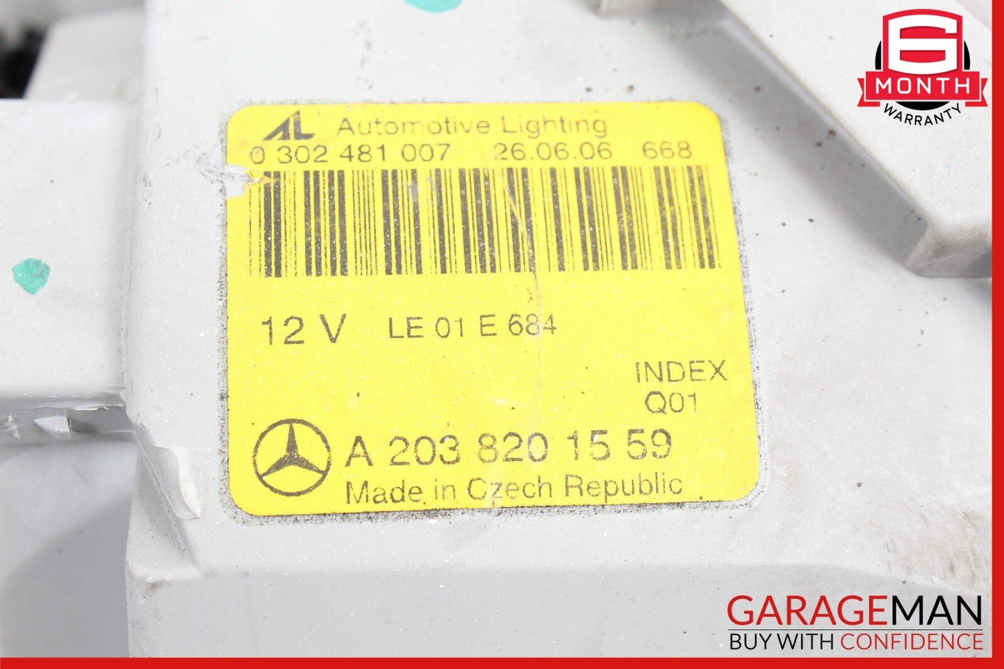 05-07 Mercedes W203 C230 C280 Headlight Lamp Left Driver Side Halogen OEM