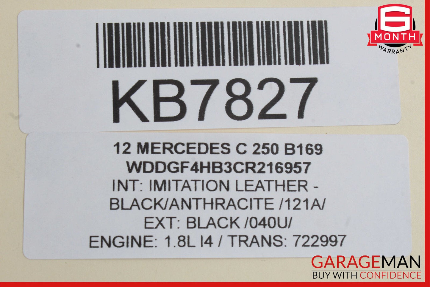 12-14 Mercedes W204 C250 C300 Front Left Side Headlight Head Light Lamp Halogen