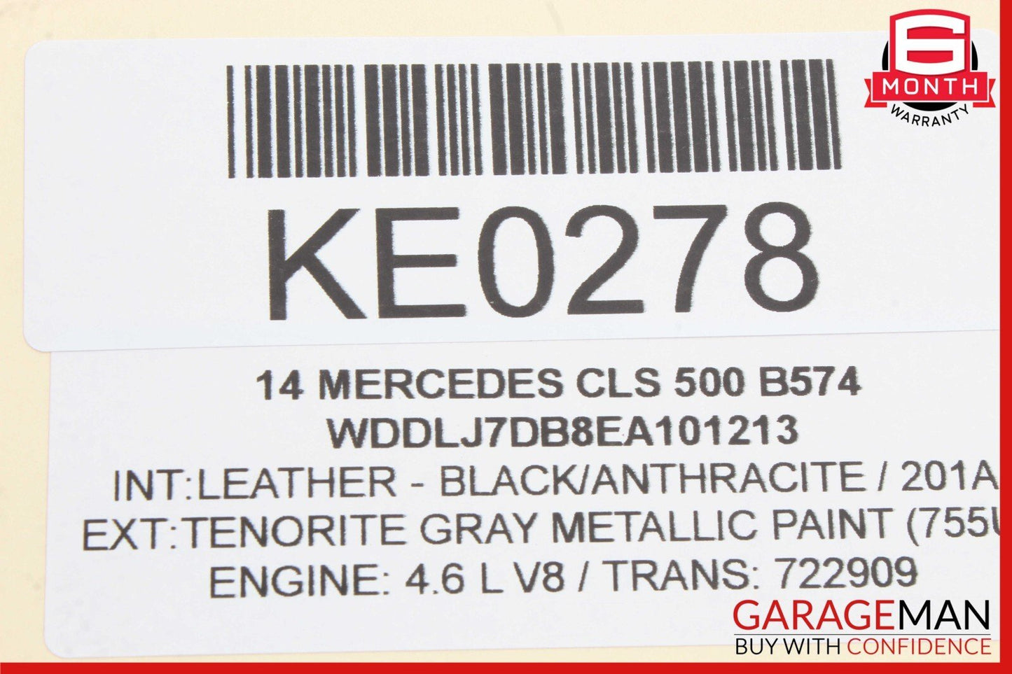 12-14 Mercedes W218 CLS500 CLS550 CLS63 AMG Trunk Lid Tailgate Handle Trim OEM