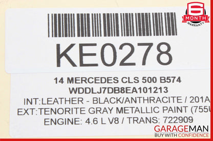 12-14 Mercedes W218 CLS500 CLS550 CLS63 AMG Trunk Lid Tailgate Handle Trim OEM