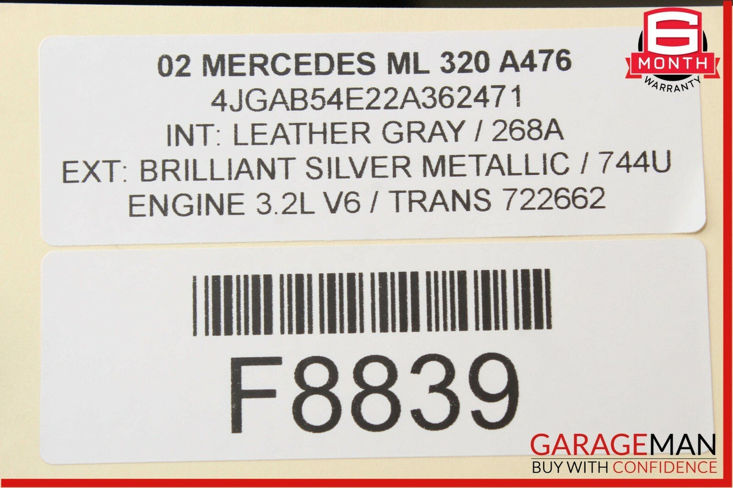 98-05 Mercedes W163 ML320 Rear Left Side Seat Belt Retractor Black