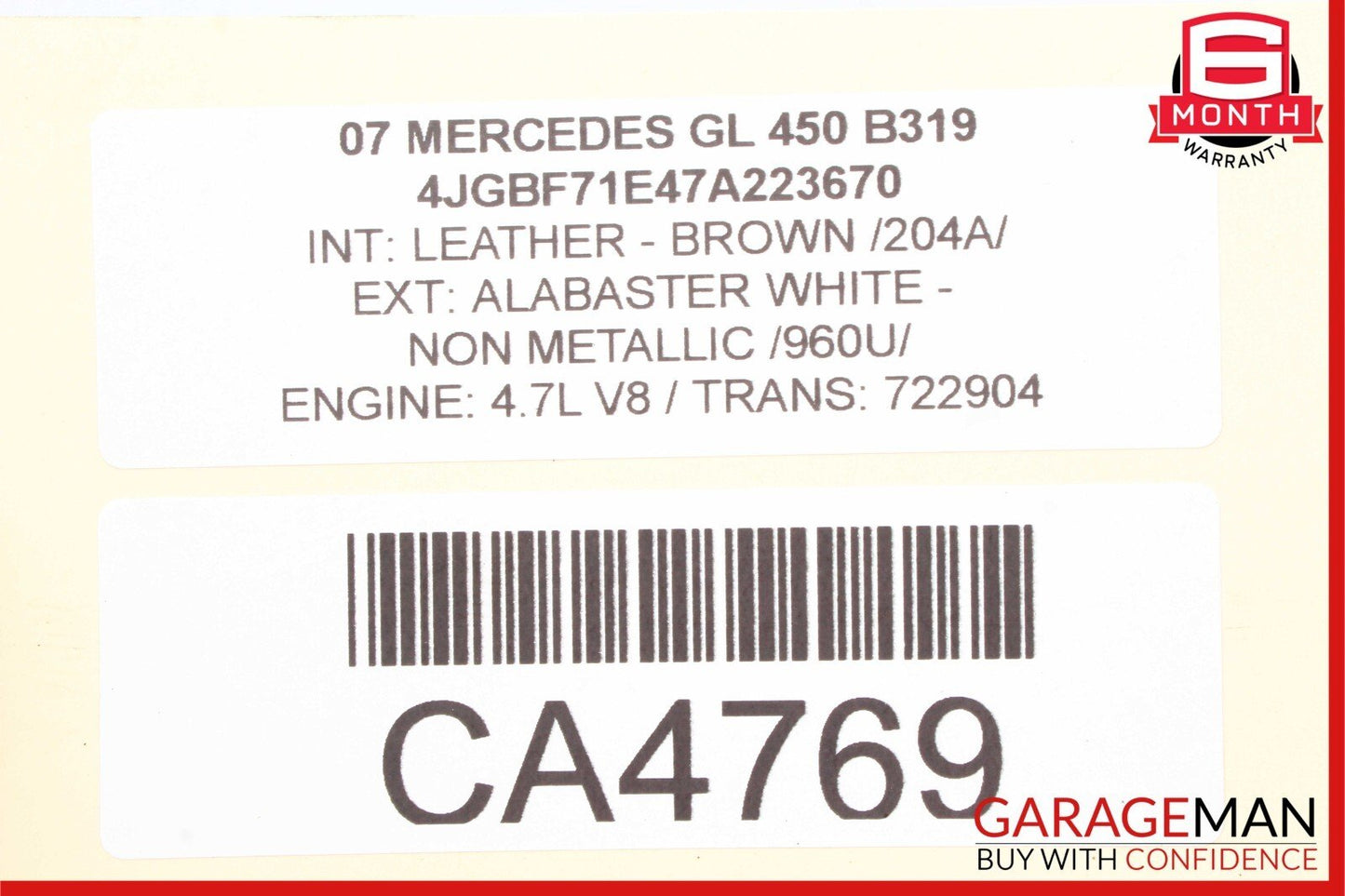 06-12 Mercedes X164 GL450 ML350 Windshield Washer Fluid Reservoir Tank Bottle
