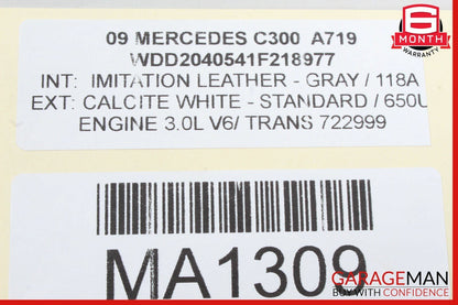 08-18 Mercedes W204 C63 AMG GLK350 Rear Right Side Door Control Module OEM