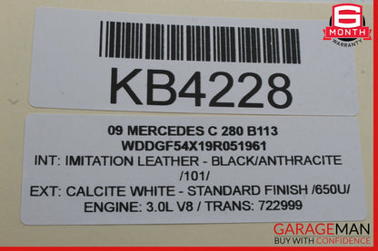 08-11 Mercedes W204 C300 Rear Left Driver Side Exterior Door Handle OEM