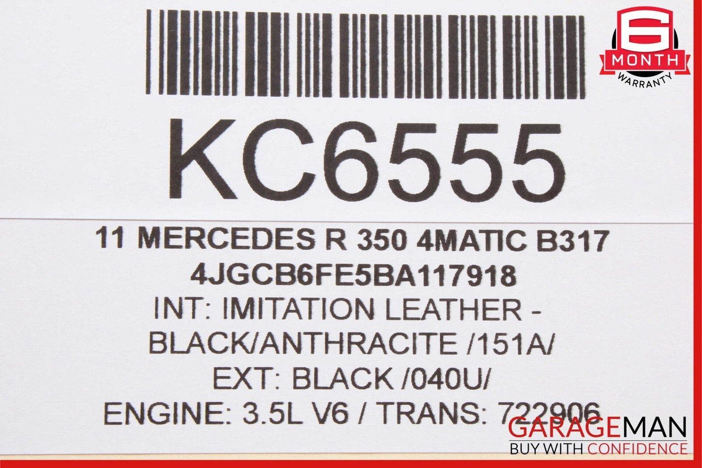 06-13 Mercedes W251 R550 GL350 ML450 Rear Windshield Glass Wiper Motor OEM
