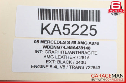 03-06 Mercedes W220 S55 AMG Center Dashboard Control Switch  2208216558 OEM