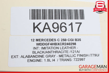 12-14 Mercedes W204 C250 C300 C350 Rear Left Side Exterior Door Handle OEM