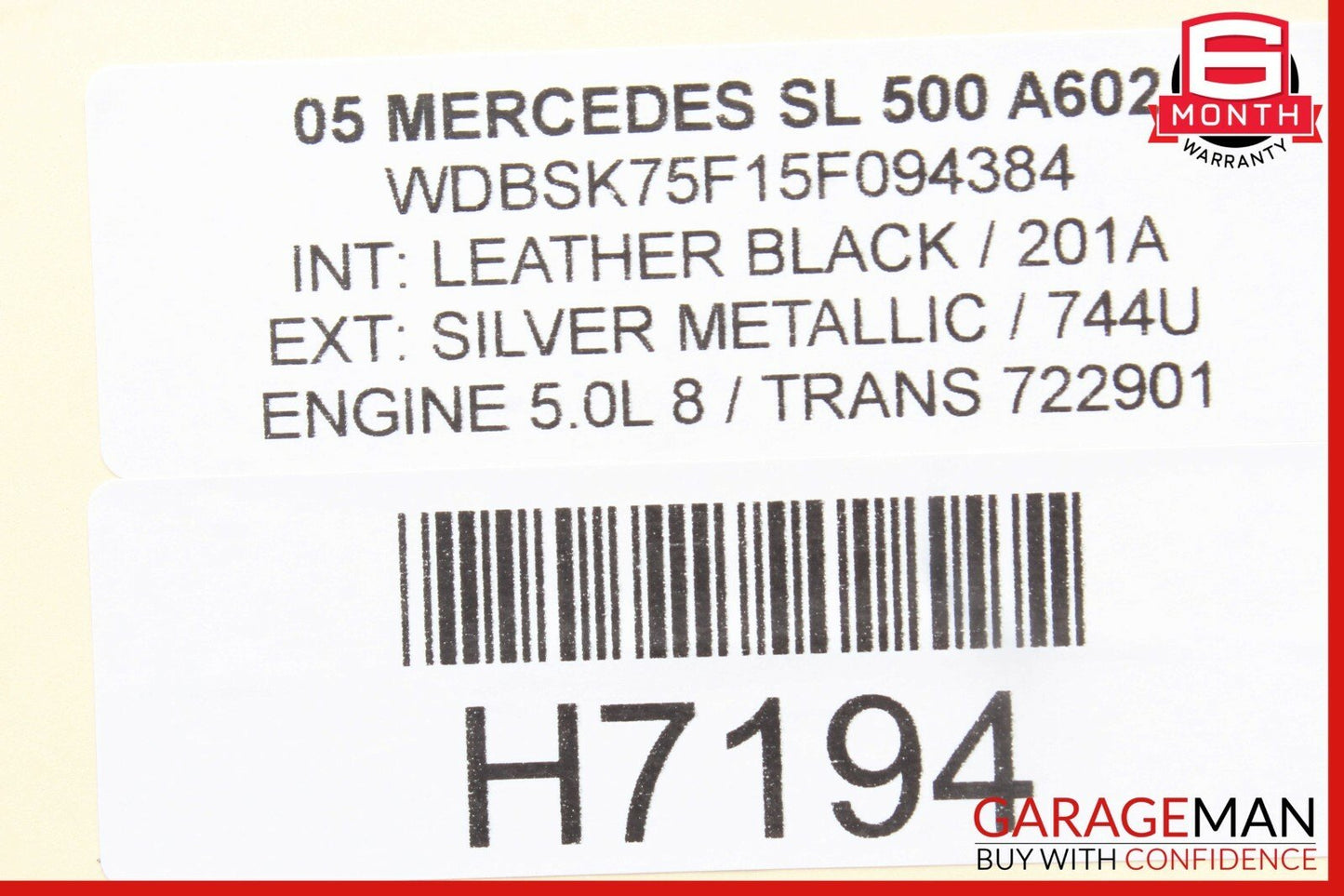 03-08 Mercedes R230 SL600 SL550 Right Side Door Control Module 2308204826 OEM