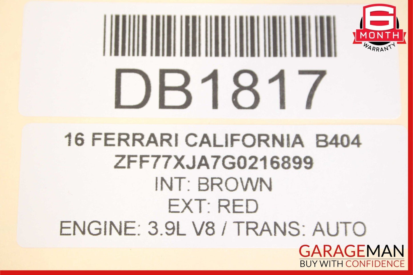 15-18 Ferrari California T Rear Crossmember Cross Member Support Bracket Frame