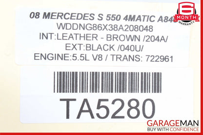 07-13 Mercedes W221 S550 Rear Left / Right Air Airmatic Shock Absorber Strut OEM