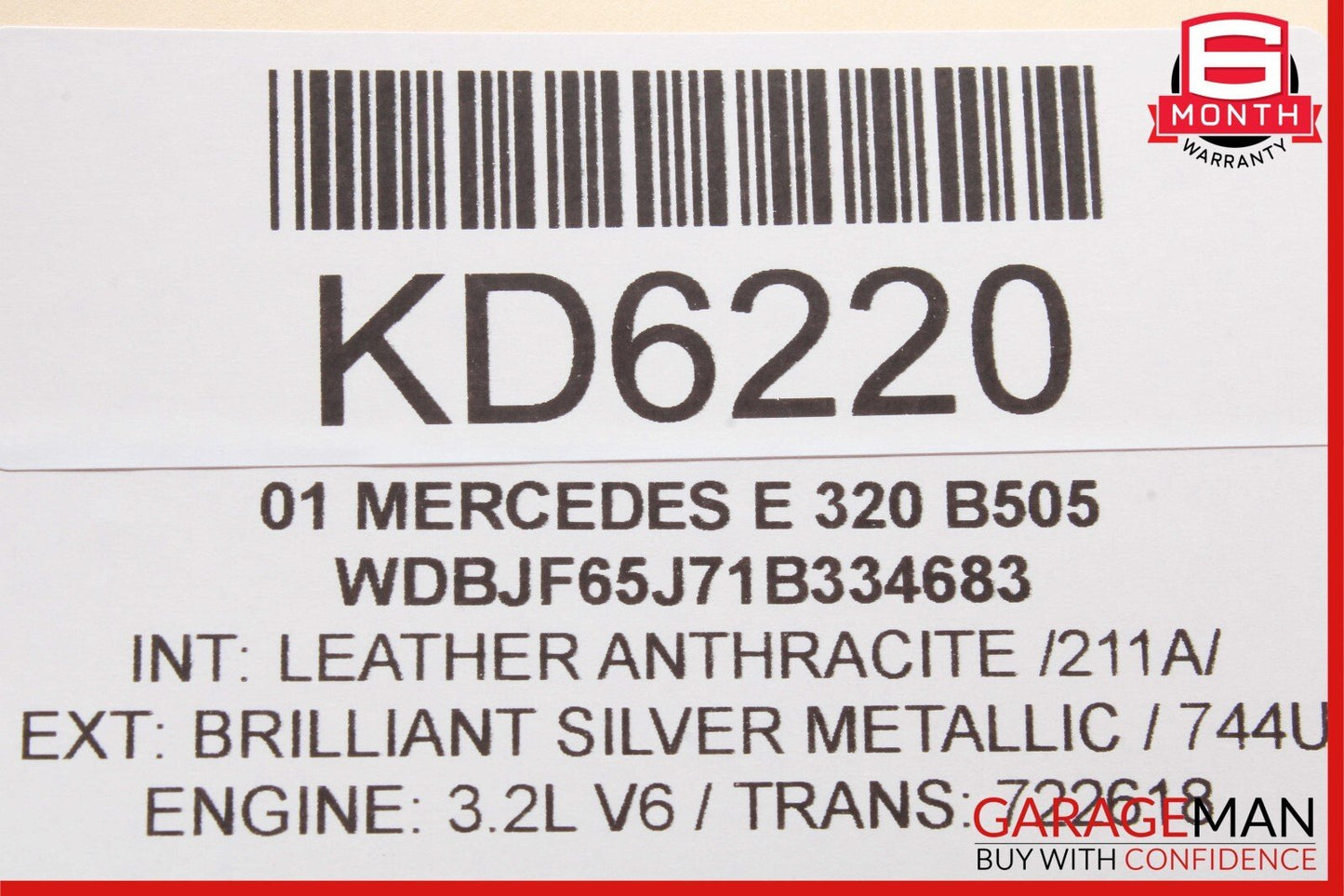 96-03 Mercedes W210 E320 E420 Front Right Side Exterior Door Handle OEM