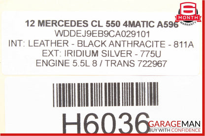 07-13 Mercedes W216 CL550 S550 S600 Rear Trunk Lid Lock Unlock Release Handle