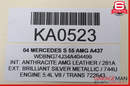 01-06 Mercedes W215 CL55 S55 AMG Front Right Side Exhaust Manifold Header OEM