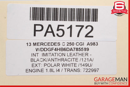 12-15 Mercedes SLK250 C250 7G Automatic Transmission Assembly 722.997 89k