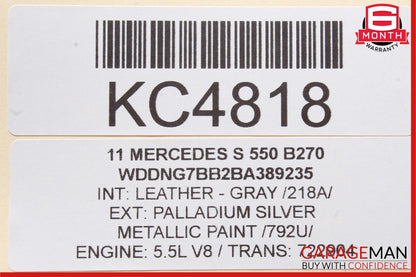 07-13 Mercedes W221 S550 Center Dash Air Vent AC A/C Clock Trim Cover Assembly