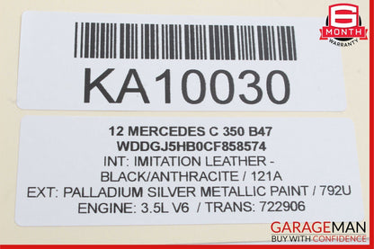 12-14 Mercedes W204 C350 Front / Rear Right Side Exterior Door Handle Keyless Go