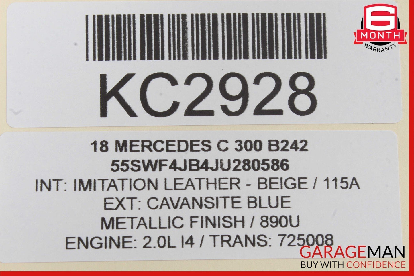 15-20 Mercedes W205 C300 C350e Rear Left Side Door Lock Latch Actuator OEM