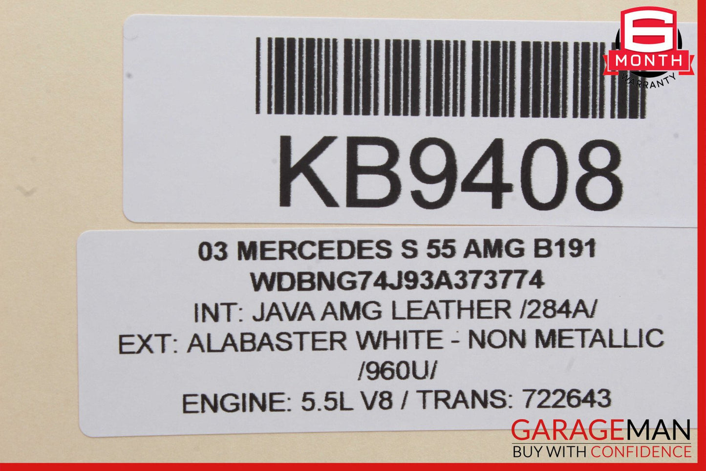 00-06 Mercedes W220 S55 CL55 Rear Left Side Door Window Regulator Motor Unit OEM