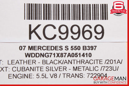 07-09 Mercedes W221 S550 S450 Ash Tray Ashtray Lighter Trim 2216801552 OEM