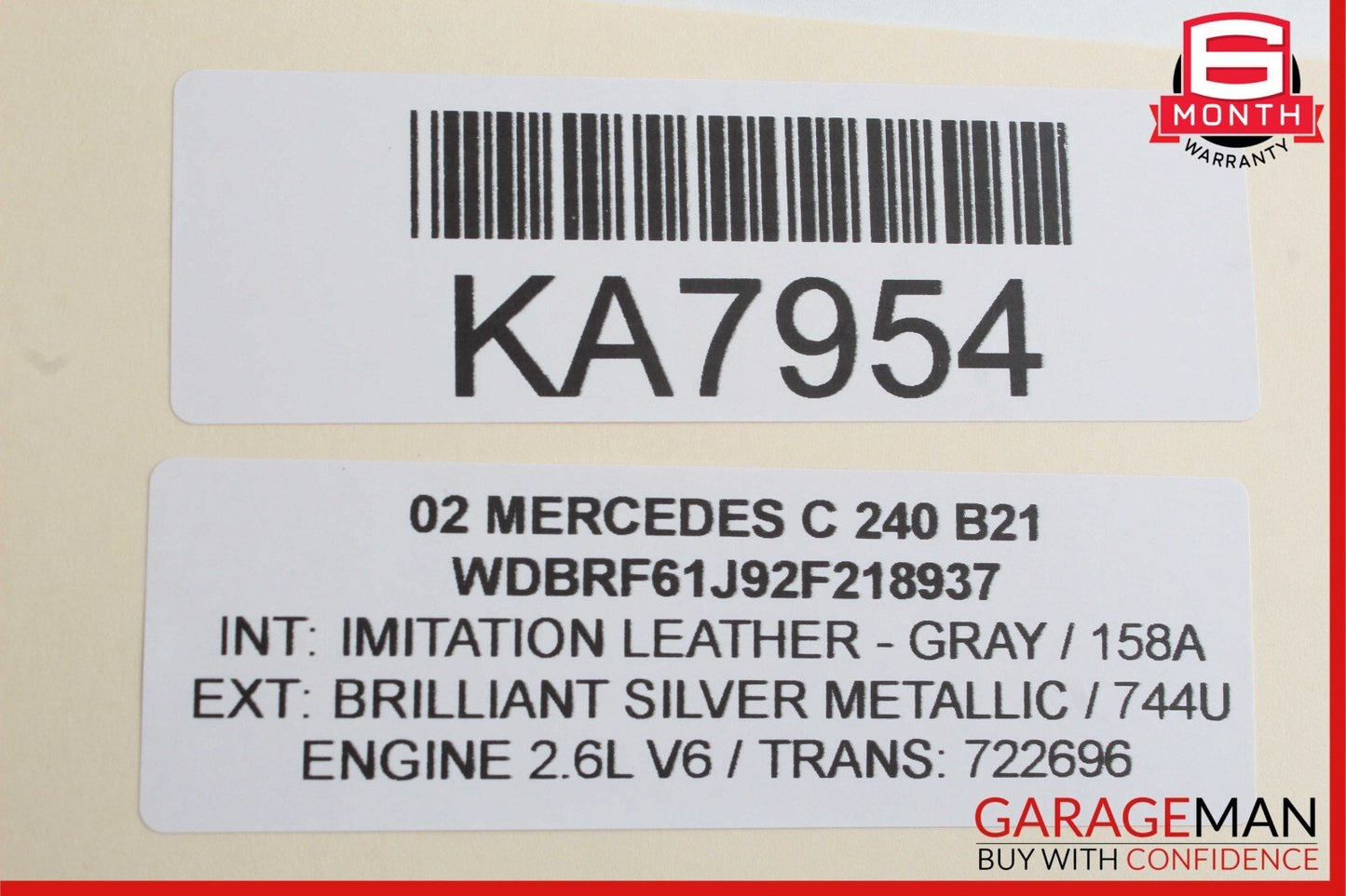 01-07 Mercedes W203 C240 C350 Rear Right Door Window Regulator Motor Unit OEM