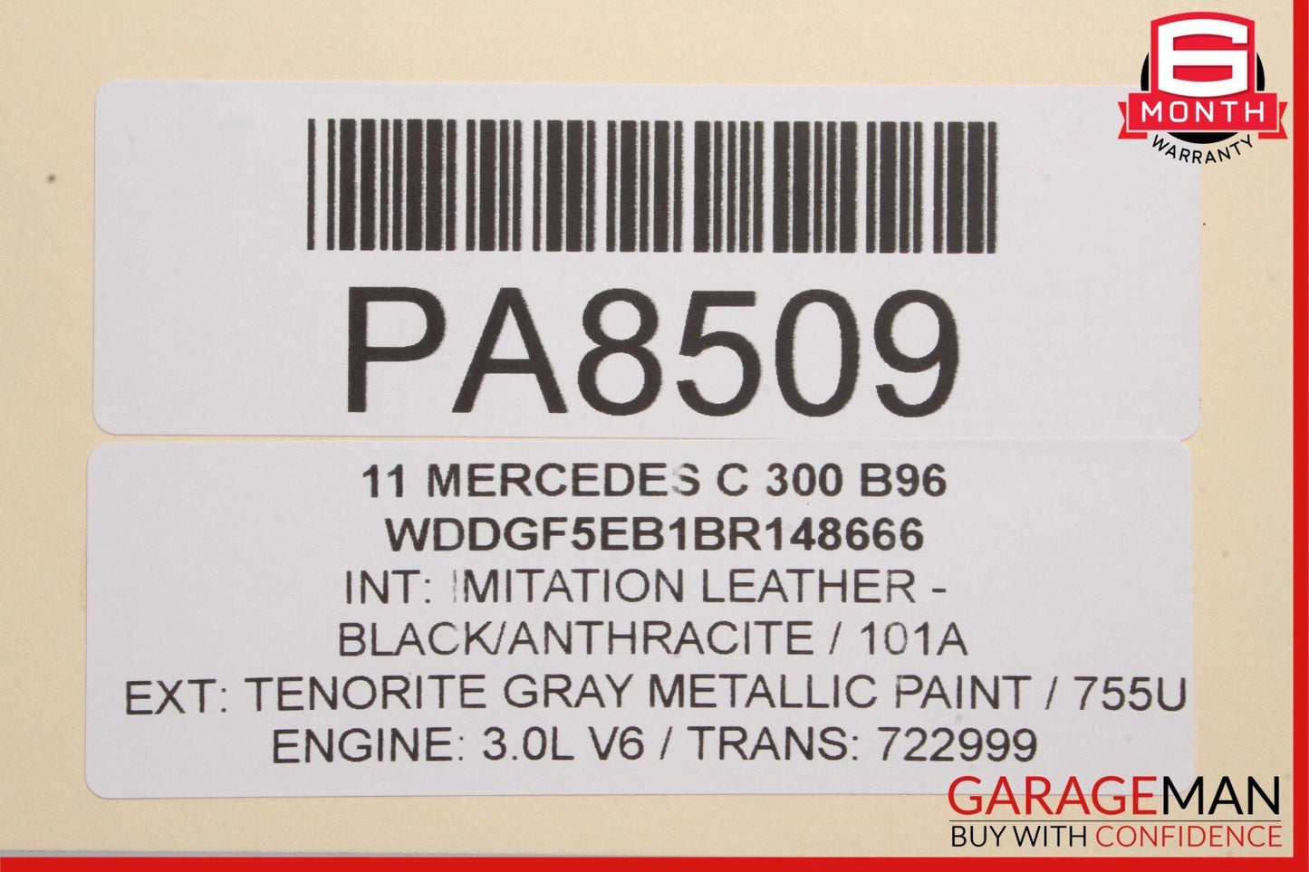 08-14 Mercedes W204 C250 C300 RWD Power Steering Rack and Pinion Assembly