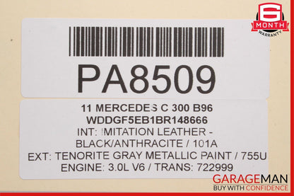 08-14 Mercedes W204 C250 C300 RWD Power Steering Rack and Pinion Assembly