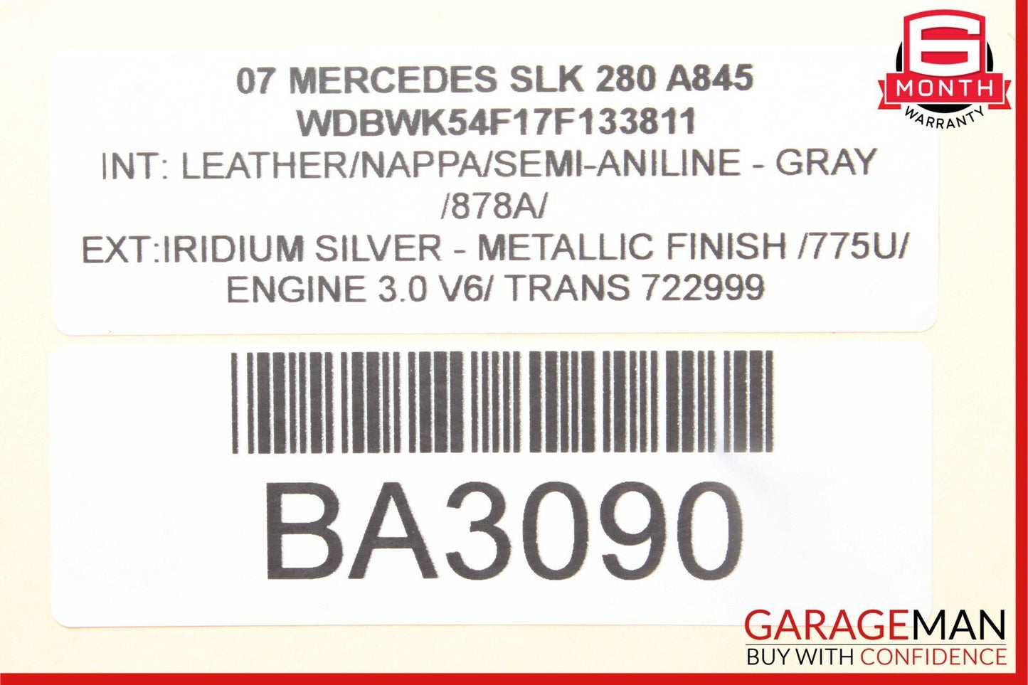 05-11 Mercedes R171 SLK350 Front Right Passenger Exterior Door Handle Silver