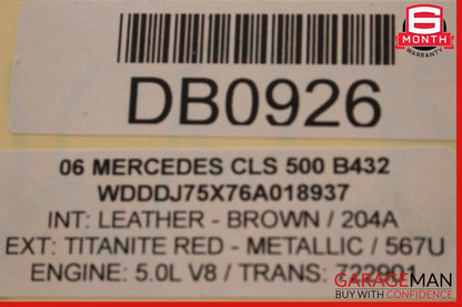 06-11 Mercedes W219 CLS55 CLS550 Front Bumper Reinforcement Bar w/ Brackets OEM