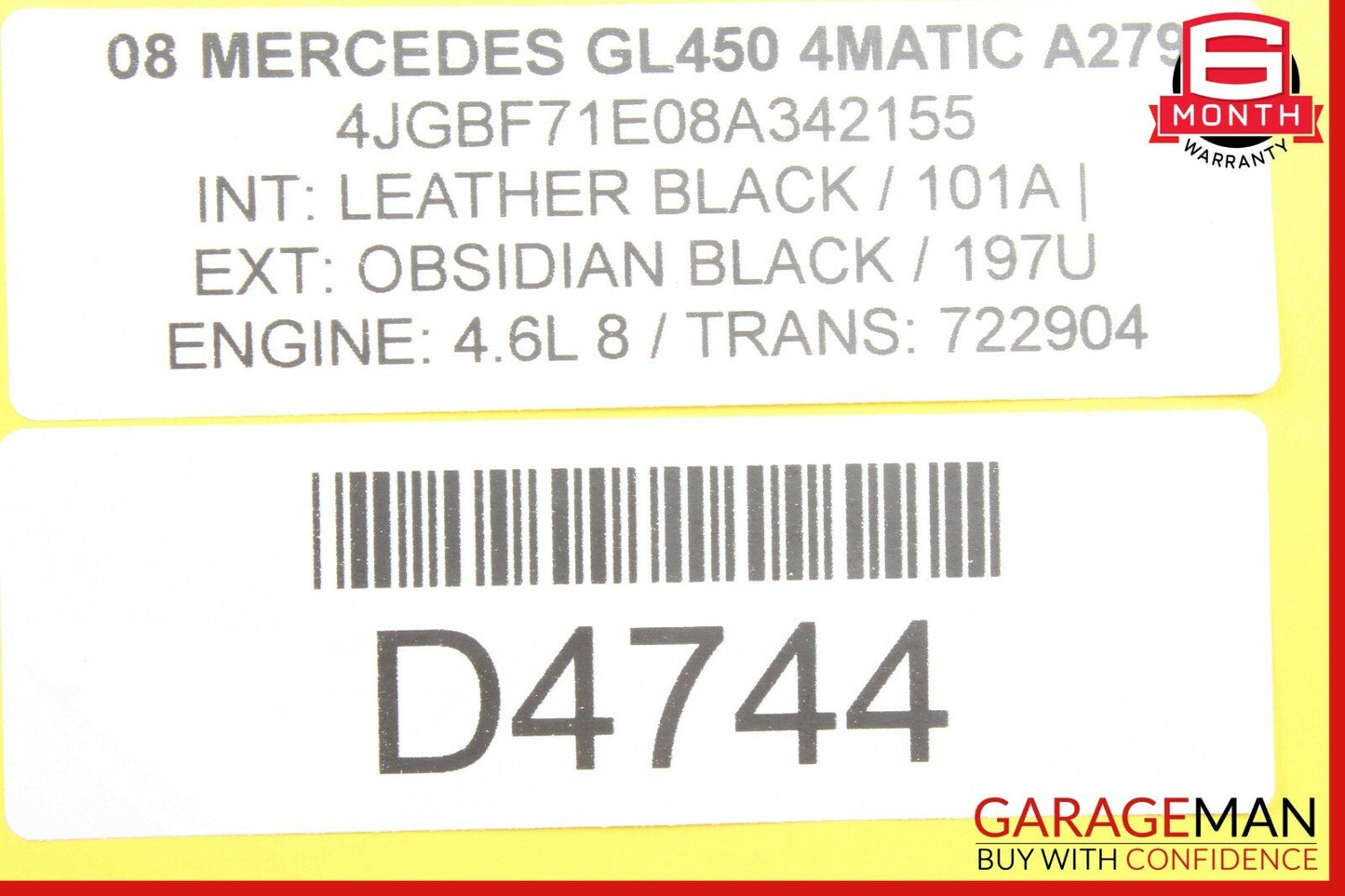 07-09 Mercedes X164 GL450 GL550 Rear Right Side Tail Light Taillight Lamp OEM