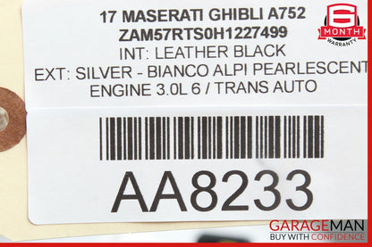 14-17 Maserati Ghibli S Center HVAC Heater A/C Climate Control Switch Panel OEM
