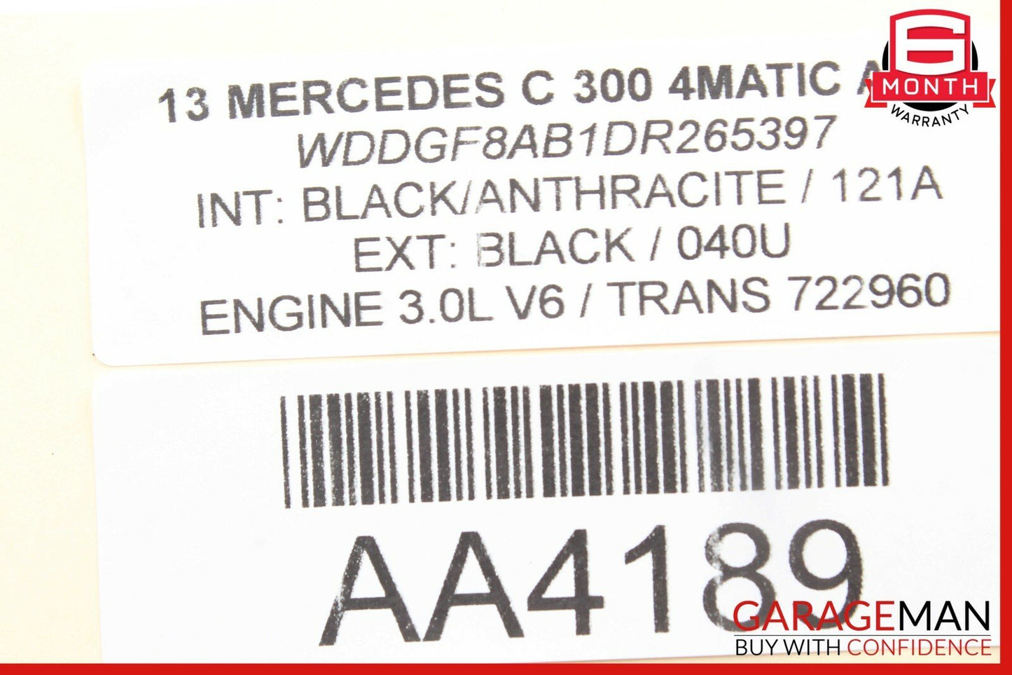 12-14 Mercedes W204 C300 C250 Sedan Right Passenger Exterior Door Handle