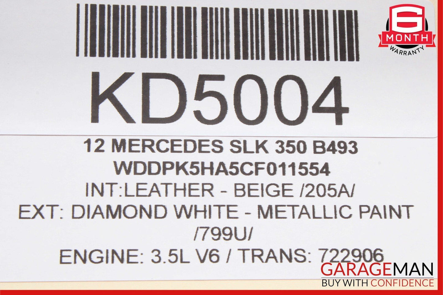 12-20 Mercedes R172 SLK350 Front Right Side Door Window Regulator Motor Unit OEM