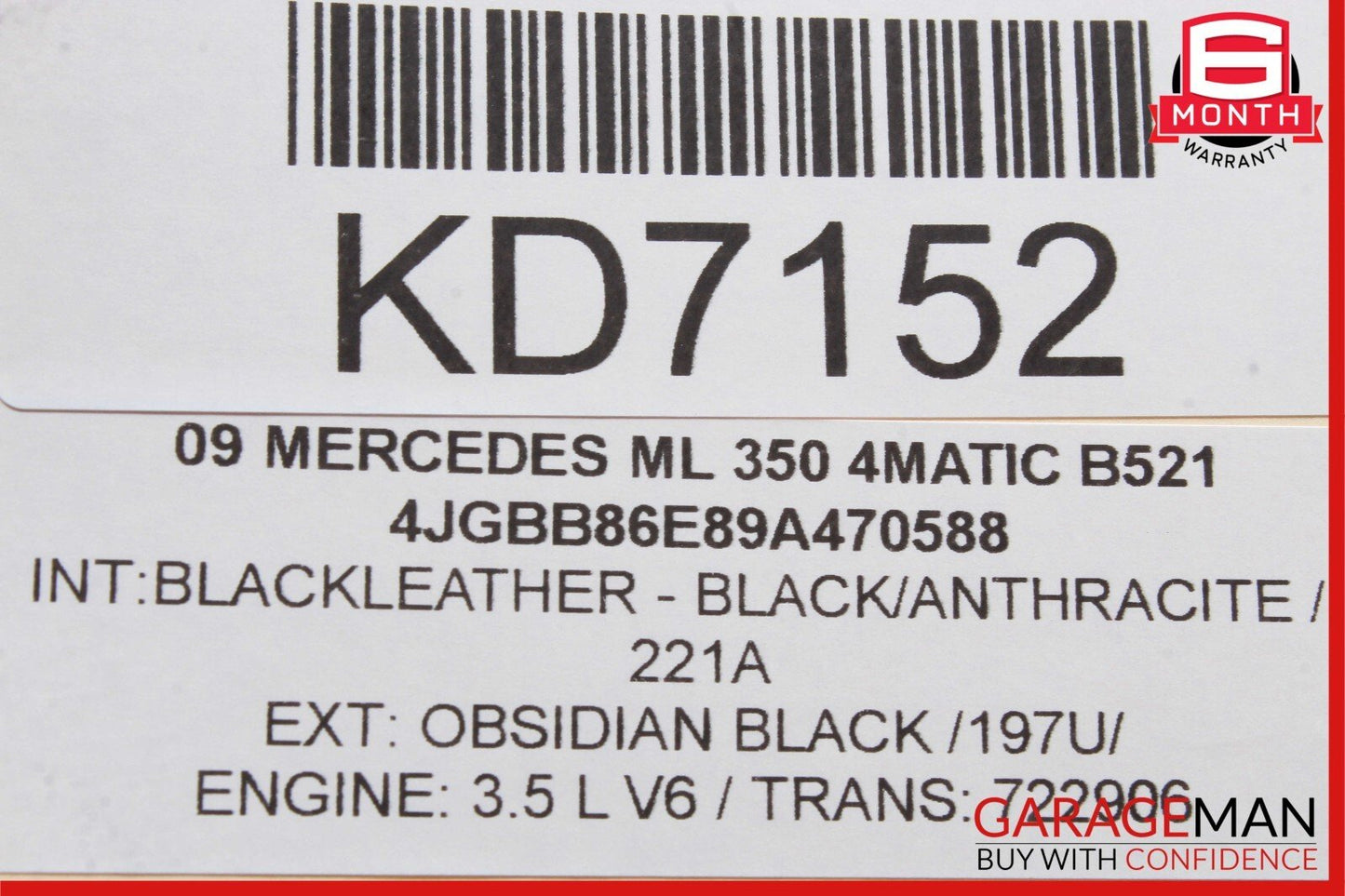 06-13 Mercedes W164 ML350 GL450 R350 Front Right Side Door Control Module OEM