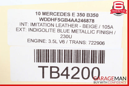 10-16 Mercedes W212 E350 Rear Left Side Suspension Lower Control Arm
