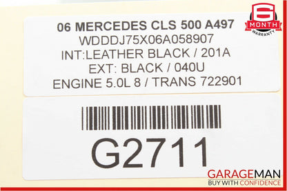 06-11 Mercedes W219 CLS500 Rear Right Passenger Side Door Control Module Unit