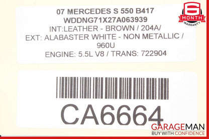 07-12 Mercedes W221 S550 SL550 Right Side Engine Cylinder Head Valve Cover OEM