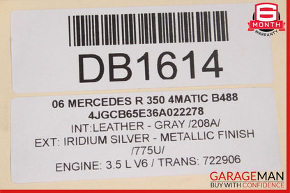 06-10 Mercedes W251 R350 R550 Front Left Side Wing Fender Panel Silver