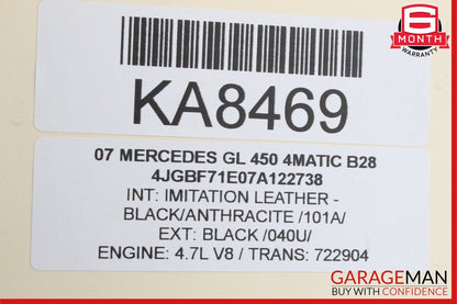 06-09 Mercedes ML350 R500 GL450 Front Right Seat Belt Seatbelt Retractor Black