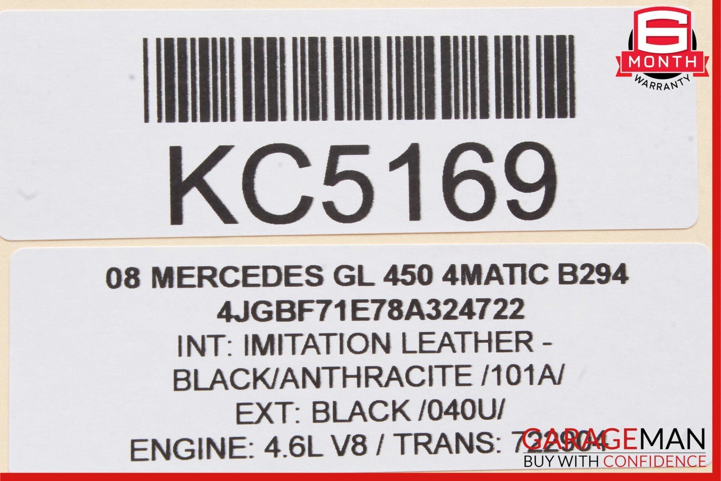 06-13 Mercedes GL450 ML550 R350 Front Right Side Exterior Door Handle Black