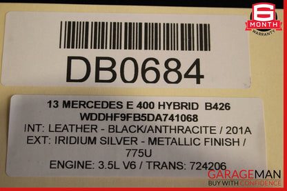 13-15 Mercedes W212 E400 Hybrid 3.5L Engine Motor Block Assembly 150k OEM