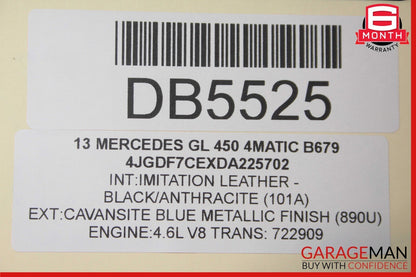 13-16 Mercedes X166 GL450 GL350 Front Left Side Interior Door Panel Assy Black