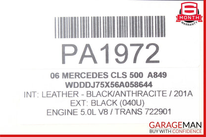 03-06 Mercedes W219 CLS500 E500 Engine Motor Radiator AC A/C Condenser Assembly
