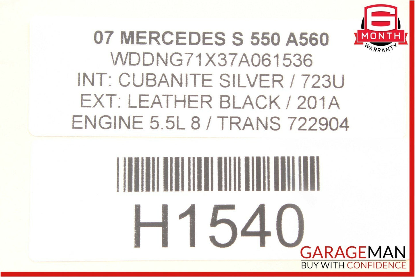 06-10 Mercedes S550 CLK350 E350 Front Left Engine Timing Chain Valve Cover Plate