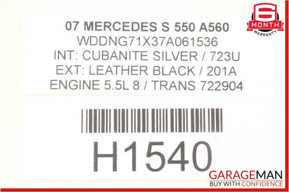 06-10 Mercedes S550 CLK350 E350 Front Left Engine Timing Chain Valve Cover Plate