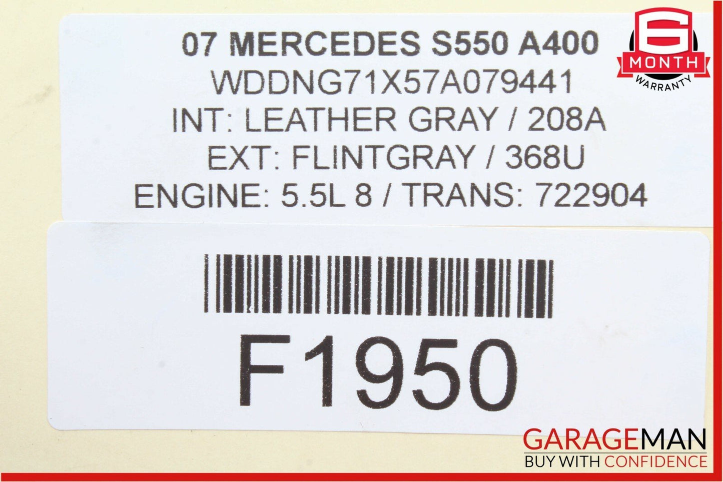 07-13 Mercedes W221 S450 S550 Rear Left Driver Door Lock Latch Actuator OEM
