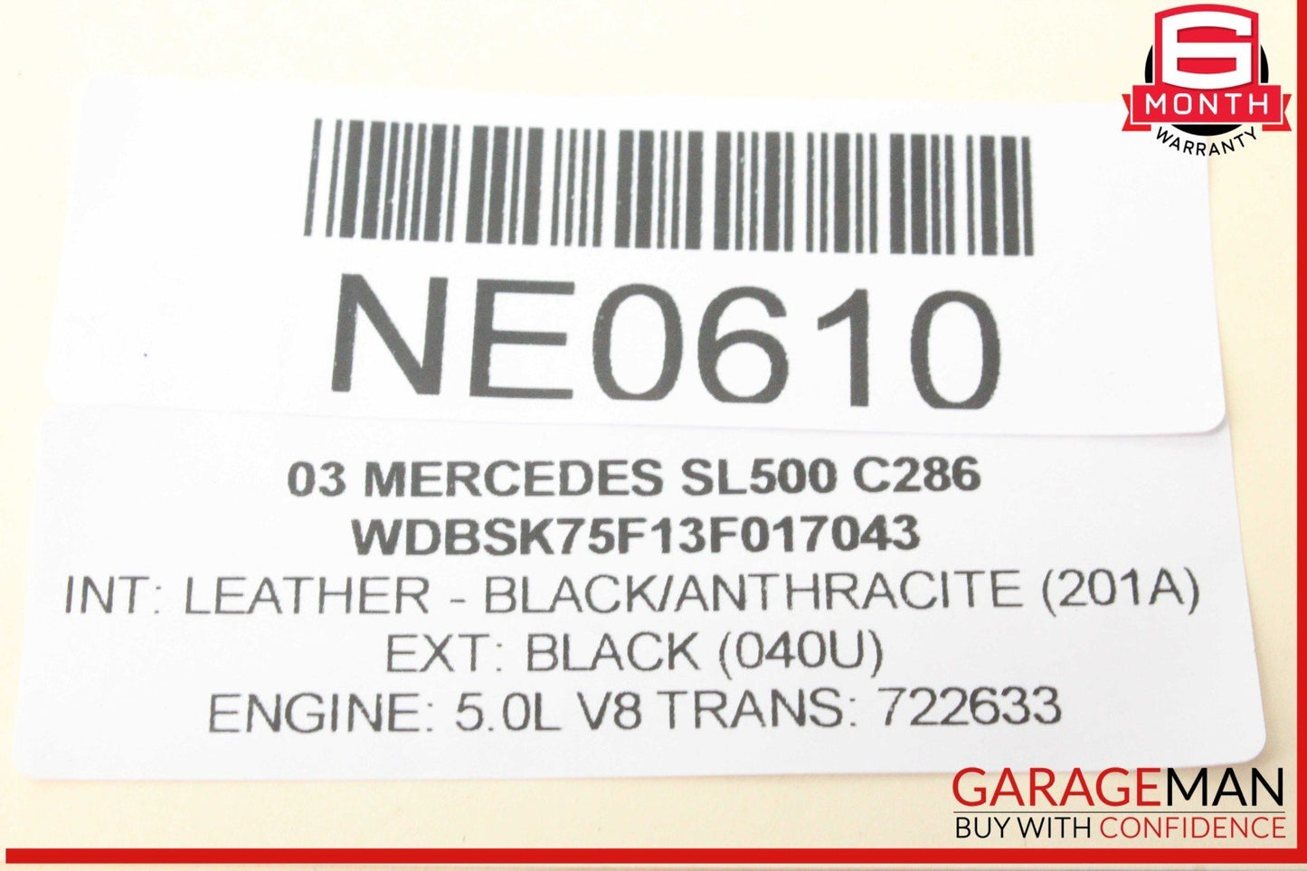 03-08 Mercedes R230 SL500 SL55 AMG Center Console ESP Switch Control Button OEM
