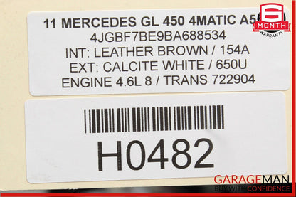 03-11 Mercedes GL450 CLS500 ML550 Front Right Passenger Side Seat Control Module