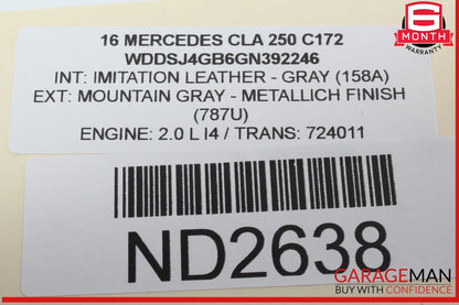 14-18 Mercedes W117 CLA250 CLA45 Rear Right Side Door Window Regulator Motor OEM