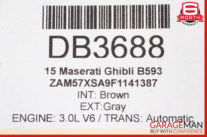 14-17 Maserati Ghibli Front Left Driver Side Lower Bottom Seat Cushion Gray OEM